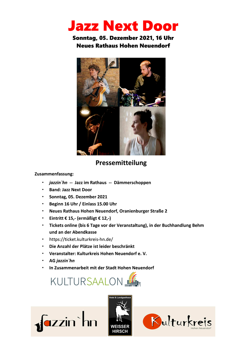Konzert im neuen Rathaus, Hohen Neuendorf Konzert im neuen Rathaus, Hohen Neuendorf