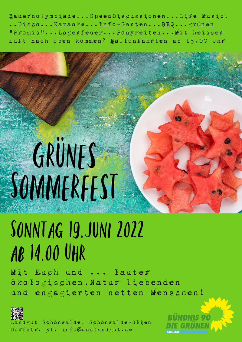 Sommerfest von Bündnis 90/Die Grünen, Hohen Neuendorf