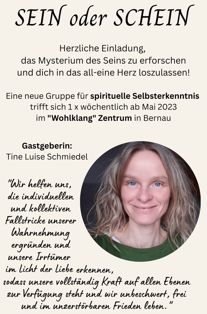 Kursstart morgen: Spirituelle Selbsterkenntnis, Hohen Neuendorf