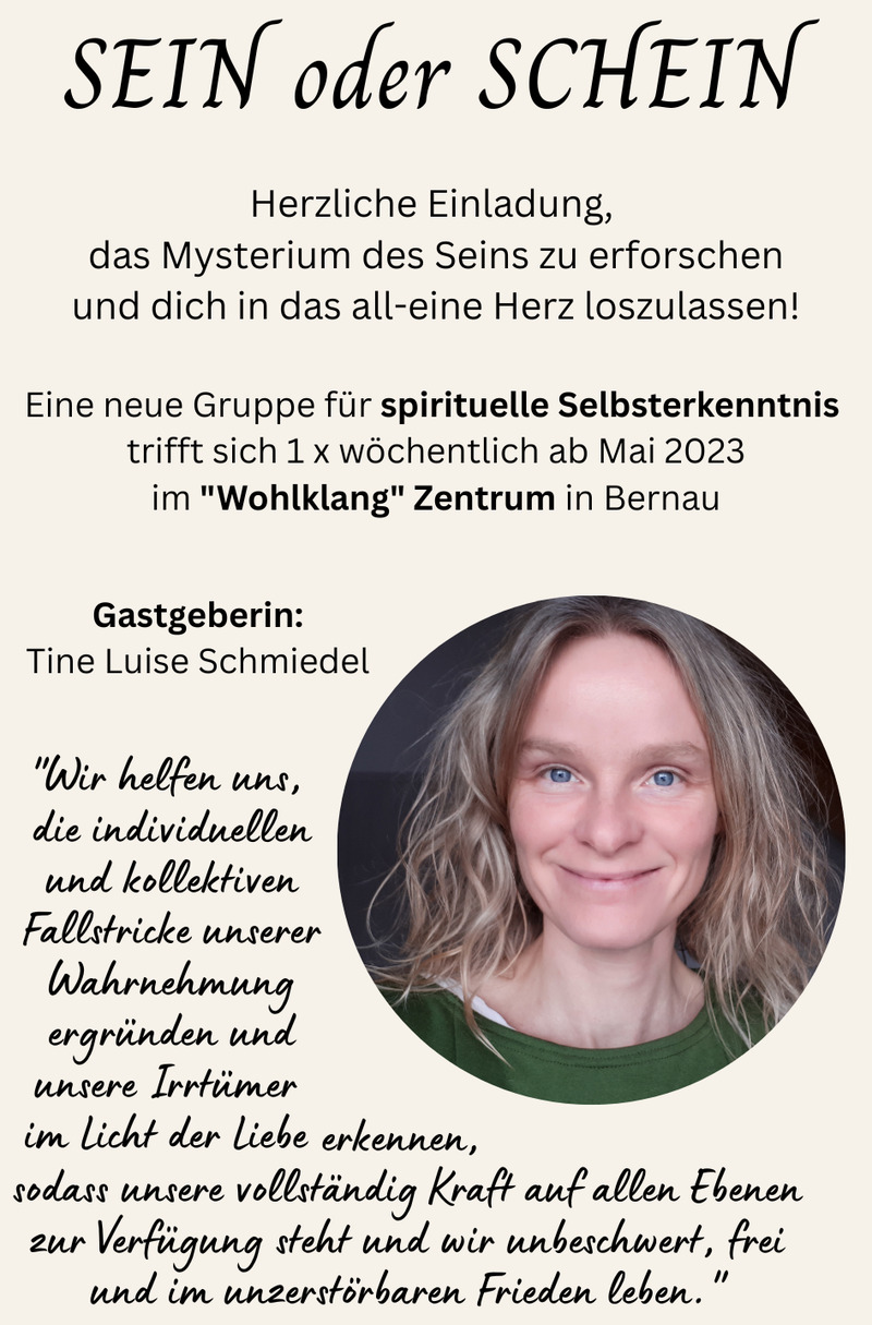Kursstart morgen: Spirituelle Selbsterkenntnis, Hohen Neuendorf Kursstart morgen: Spirituelle Selbsterkenntnis, Hohen Neuendorf