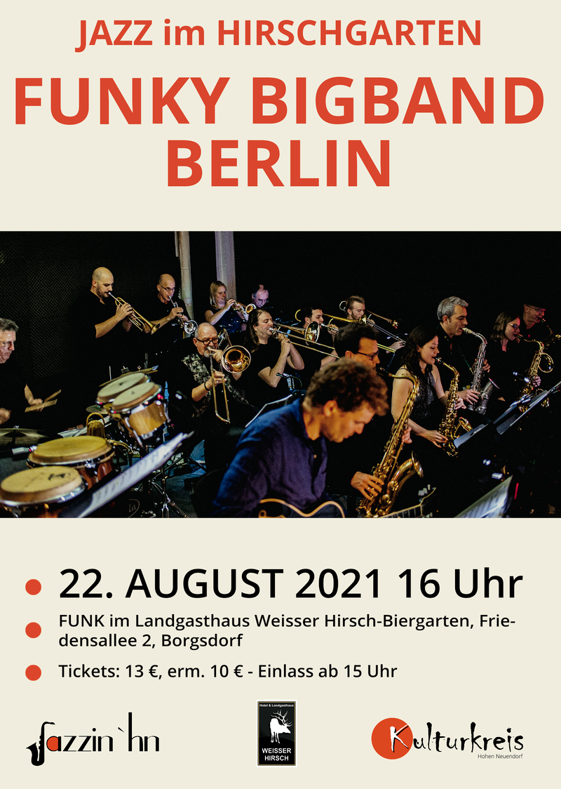 Funky Bigband Konzertankündigung, Hohen Neuendorf