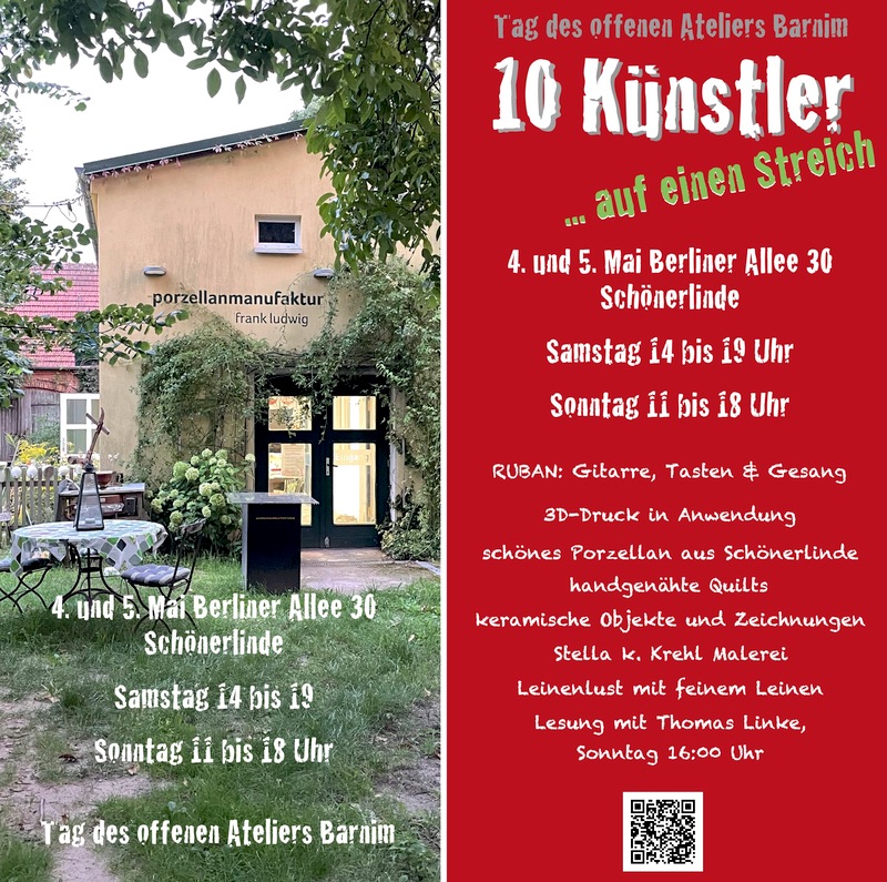 Kunst und Kultur hautnah: Tag des offenen Ateliers in Schönerlinde, Hohen Neuendorf Kunst und Kultur hautnah: Tag des offenen Ateliers in Schönerlinde, Hohen Neuendorf