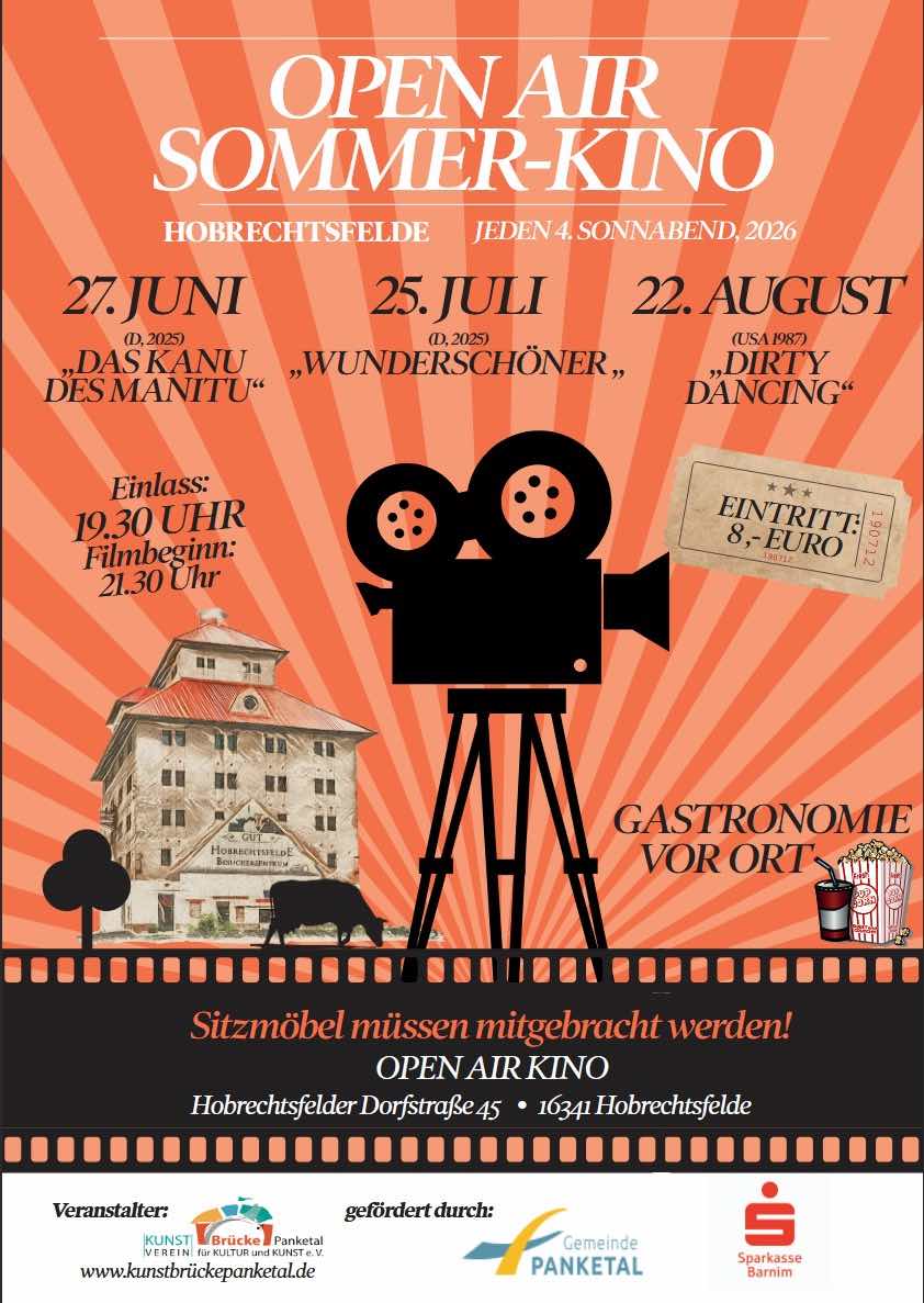 Sommerkino Hobrechtsfelde startet mit „Das Kanu des Manitu“, Hohen Neuendorf Sommerkino Hobrechtsfelde startet mit „Das Kanu des Manitu“, Hohen Neuendorf