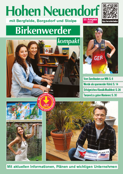 Cover der aktuellen Ausgabe der Jahresbroschüre „Hohen Neuendorf & Birkenwerder kompakt“